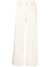 Isabel Marant Dilirok Pinch-seam Straight-leg Pants In Neutrals