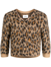 DOUBLET LEOPARD-PRINT KNITTED JUMPER