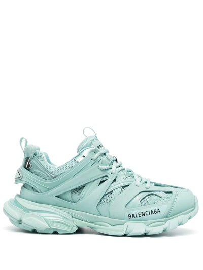Balenciaga Track Mesh Low-top Sneakers In 4010 -acqua/black
