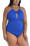 La Blanca Island Goddess One-piece Swimsuit In China Blue