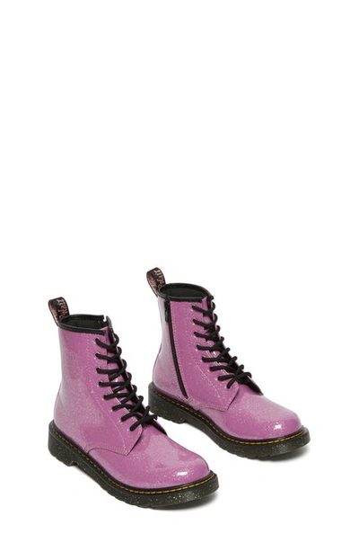 Dr. Martens' Kids Pink 1460 Glitter Big Kids Boots In Dark Pink