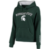 Colosseum Green Michigan State Spartans Arch & Logo 1 Pullover Hoodie In Green