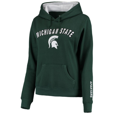 Colosseum Women's Green Michigan State Spartans Arch And Logo 1 Pullover Hoodie