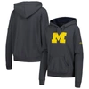 Stadium Athletic Charcoal Michigan Wolverines Team Big Logo Pullover Hoodie In Charcoal