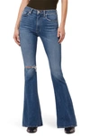 Hudson Holly Distressed High Waist Flare Jeans In Gravity