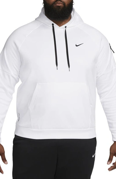 Nike Men's  Therma Therma-fit Hooded Fitness Pullover In White
