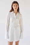 Urban Outfitters Uo Taurus Corset Shirt Dress In White