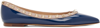 Valentino Navy Patent Rockstud Ballet Flats In V3s Worker/poudre