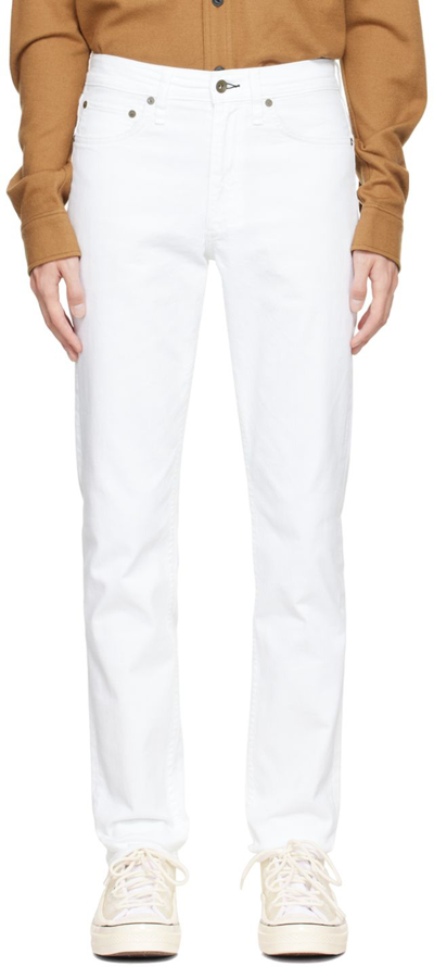 Rag & Bone Fit 2 Authentic Stretch Slim Fit Jeans In Optic White