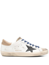 Golden Goose Superstar Sneakers In White Suede And Leather In Bianco