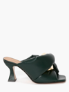 Jw Anderson Chain Twist Heeled Mules In Green