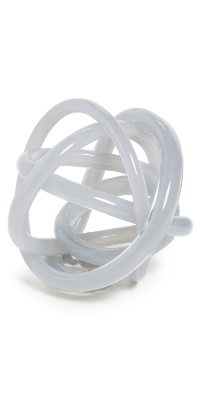 Tizo Design 6" Glass Decorative Knot Gray