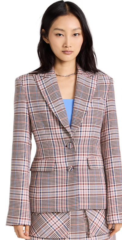 Aknvas Valdi Single-breasted Plaid Blazer In Multi