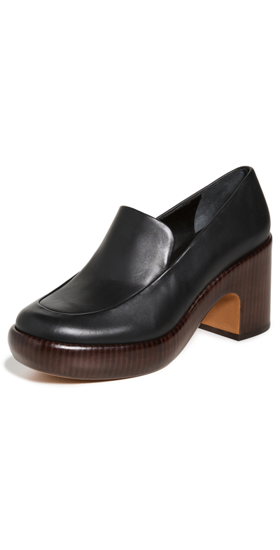 Vince Narisa Leather Loafer Clogs In Black
