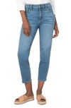 Kut From The Kloth Naomi Fab Ab High Waist Crop Slim Straight Leg Jeans In Moved