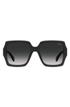 Moschino 56mm Gradient Square Sunglasses In Black