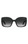 Moschino 54mm Gradient Square Sunglasses In Black / Grey Shaded