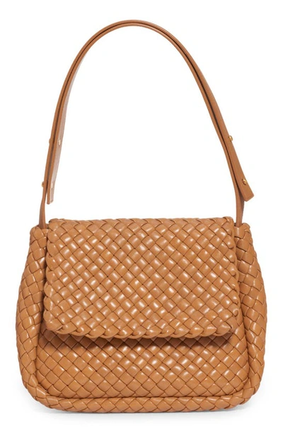 Bottega Veneta Cobble Padded Leather Shoulder Bag In Caramel