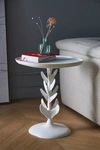 ANTHROPOLOGIE FLORAL LEAVES SIDE TABLE