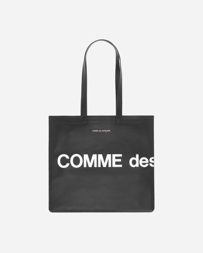 Comme Des Garçons Huge Logo Tote Bag In Black
