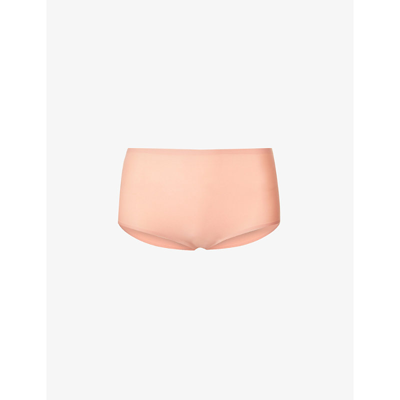 Chantelle Soft Stretch High-rise Stretch-woven Brief In 0f6 Peach Delight