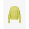 ATTICO BRAND-PATCH RELAXED-FIT WOVEN-KNIT JUMPER