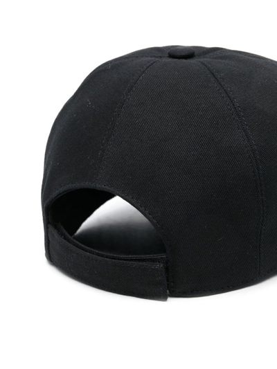 Versace Baseball Cap With Print In Black