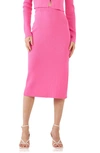 Endless Rose Side Slit Detailed Knit Midi Skirt In Plum