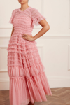Needle & Thread Valentine Ruffle Gown In Pink