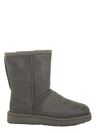 Ugg Mid-calf Suede Boots With Plush Lamb Lining In Gray