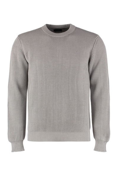 Roberto Collina Mélange Sweater In Gray