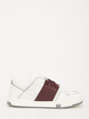 Valentino Open Skate Contrast-stripe Leather And Woven Low-top Trainers In White