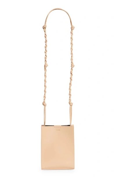 Jil Sander Small Leather Shoulder Bag In Nude