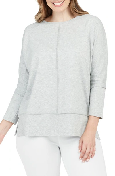 Spanx Perfect Length Three-quarter Dolman-sleeve Top In Powder