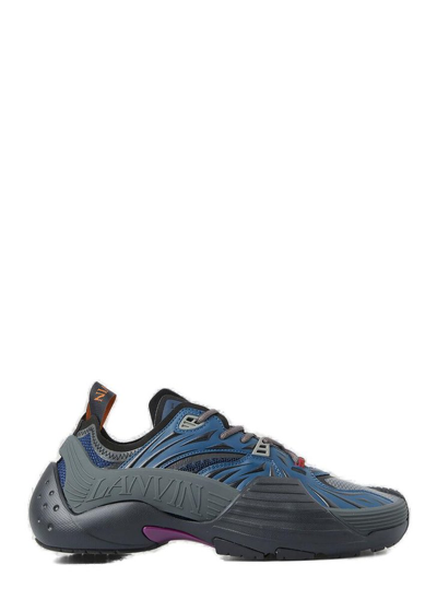 Lanvin Men's Flash-x Mesh Runner Sneakers In Blue