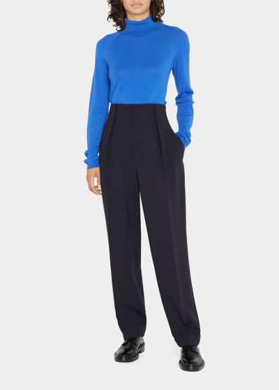 Lafayette 148 Lafatette 148 New York Waverly Pleated Straight Pants In Blue