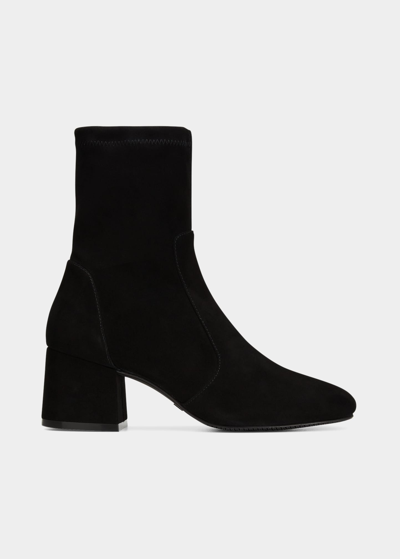 Stuart Weitzman Women's Margot Suede Ankle Booties In Black