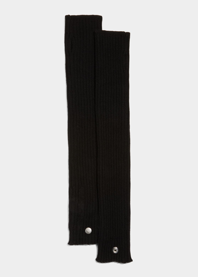 Rick Owens Black Cashmere Arm Warmers