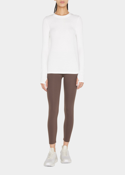 Splits59 Louise Rib Long-sleeve Top In White