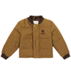 The New Society Matheo Cotton Canvas Varsity Jacket In Olive