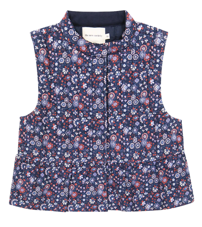 The New Society Kids' Felicity Floral Cotton Vest In Felicity Liberty Print