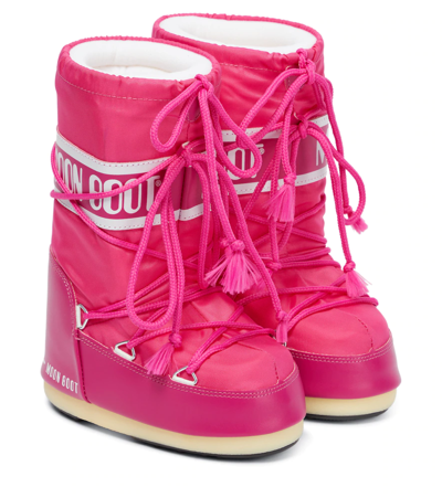 Moon Boot Kids' Icon Snow Boots In Bouganville