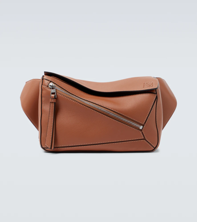 Loewe Puzzle Small Leather Belt Bag In Tan