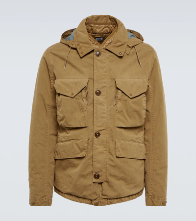 C.p. Company Lense-hood Layered Jacket In Brown