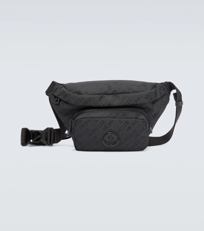 Moncler Durance Logo Nylon Belt Bag In Black