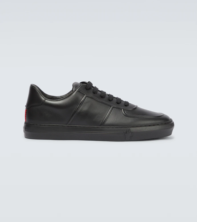Moncler Neue York Leather Sneaker In Black