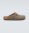 Birkenstock Boston Felted Slippers In Cacao