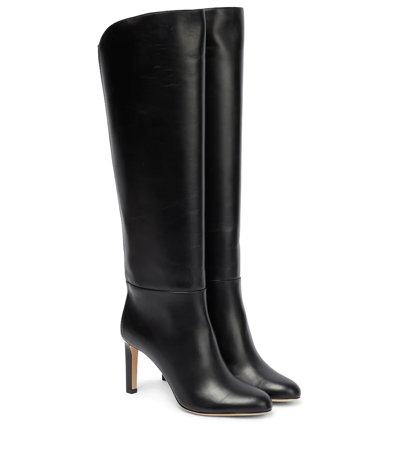 Jimmy Choo Karter Leather Knee-high Boots In Black