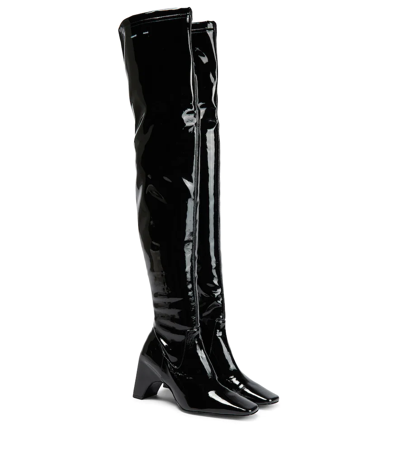 Coperni Pvc Over-the-knee Boots In Black Black