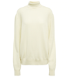 The Row Ciba Cashmere Turtleneck Sweater In Pale Yellow